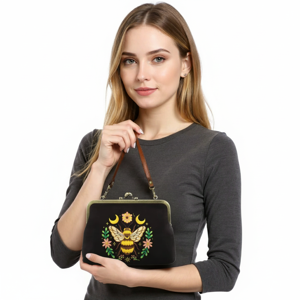 COMECO INC - Wholesale Crossbody Bag - Women's - Bee Kisslock Bag2