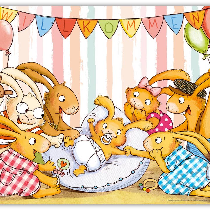 Die sieben kleinen Hasen – Herzlich willkommen, Matti! für den Großhandel von BUCHPOSTER