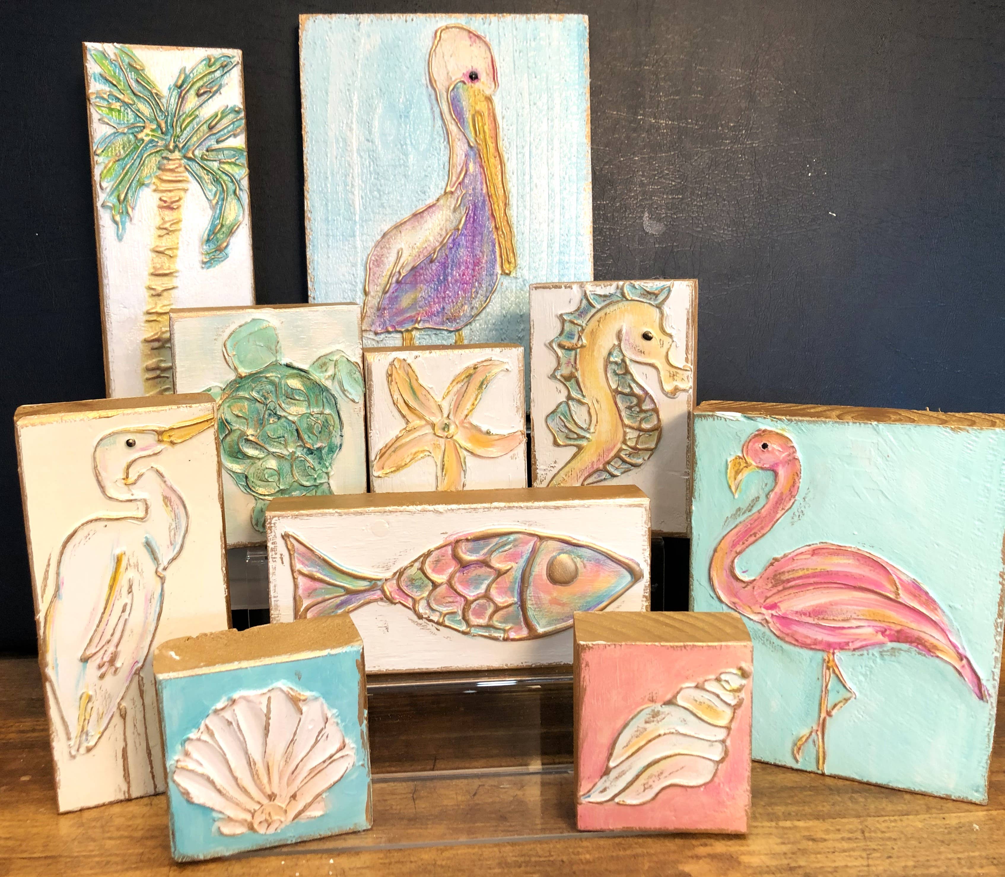 Coddiwomple - Wholesale Schilderen/Tekenen - Zeeschildpad handgemaakt beschilderd nautisch strand aan de kust2