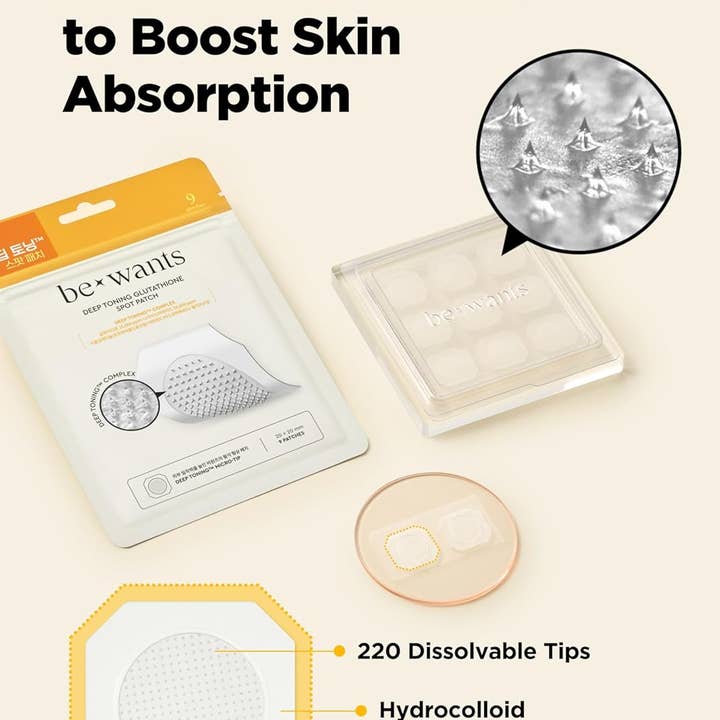 Glowiss - Wholesale Acne/Hydrocolloid Patch - BEWANTS Deep Toning Glutathione Spot Patch 9 Patches3