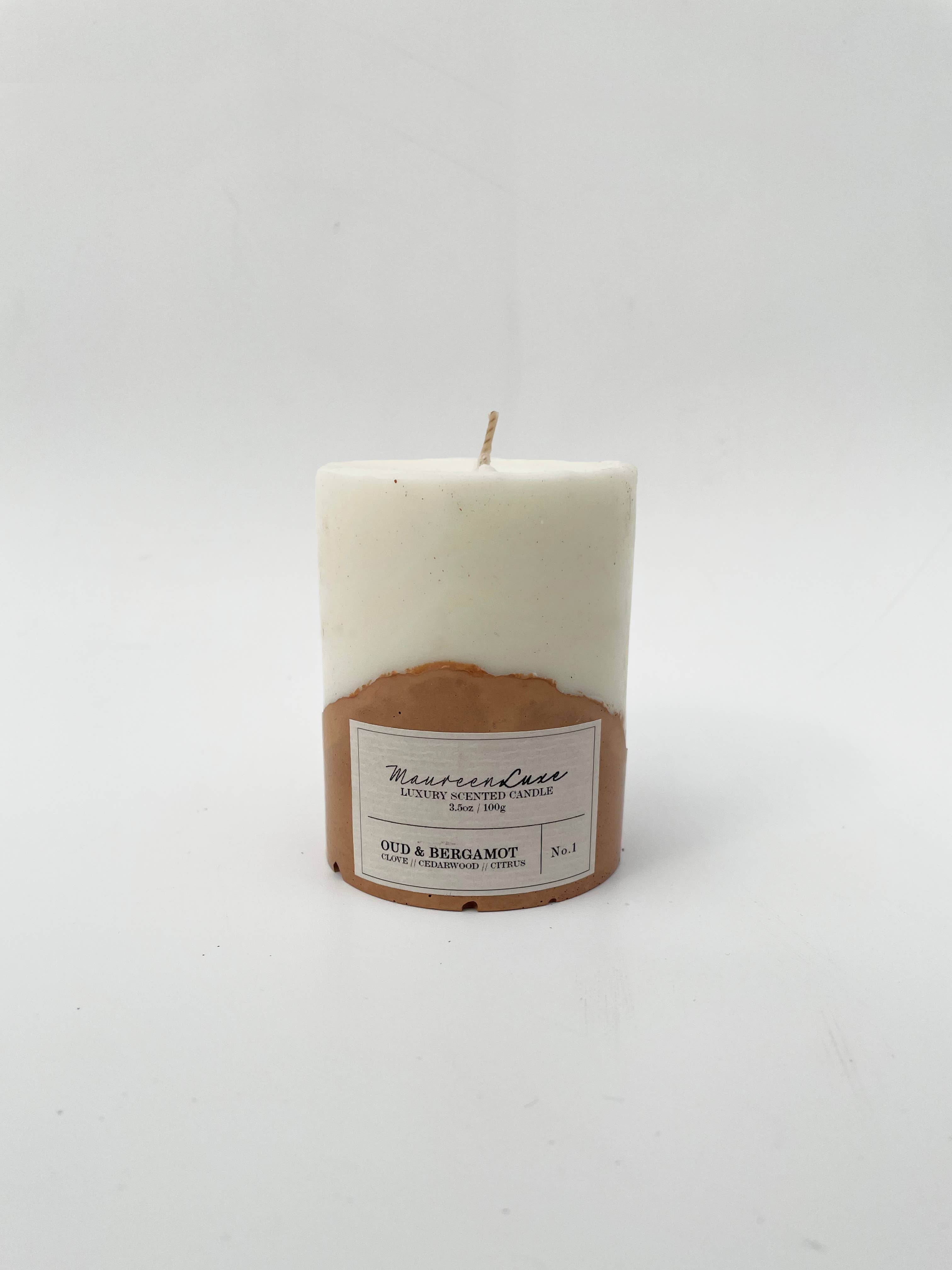Maureen Luxe Studio – wholesale Pillar candle – Oud Pillar Candles1
