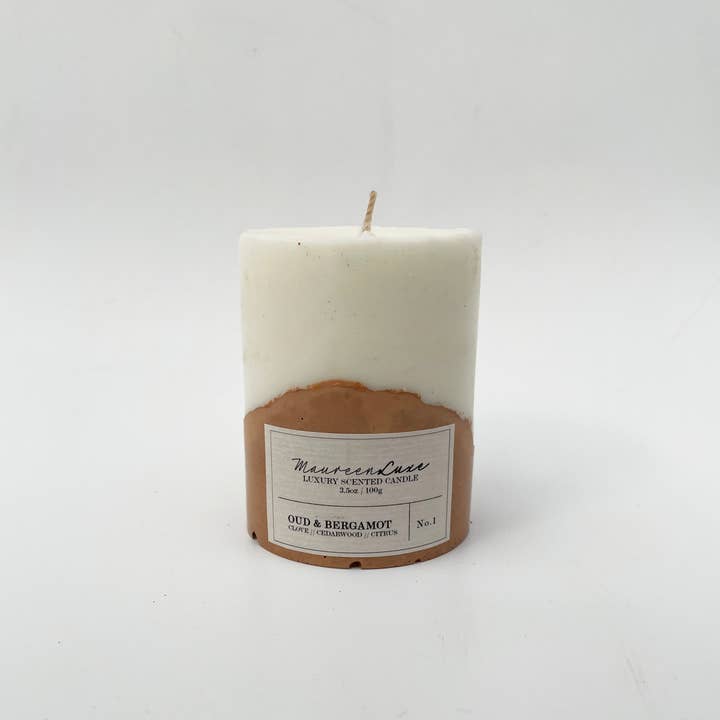 Maureen Luxe Studio – wholesale Pillar candle – Oud Pillar Candles1