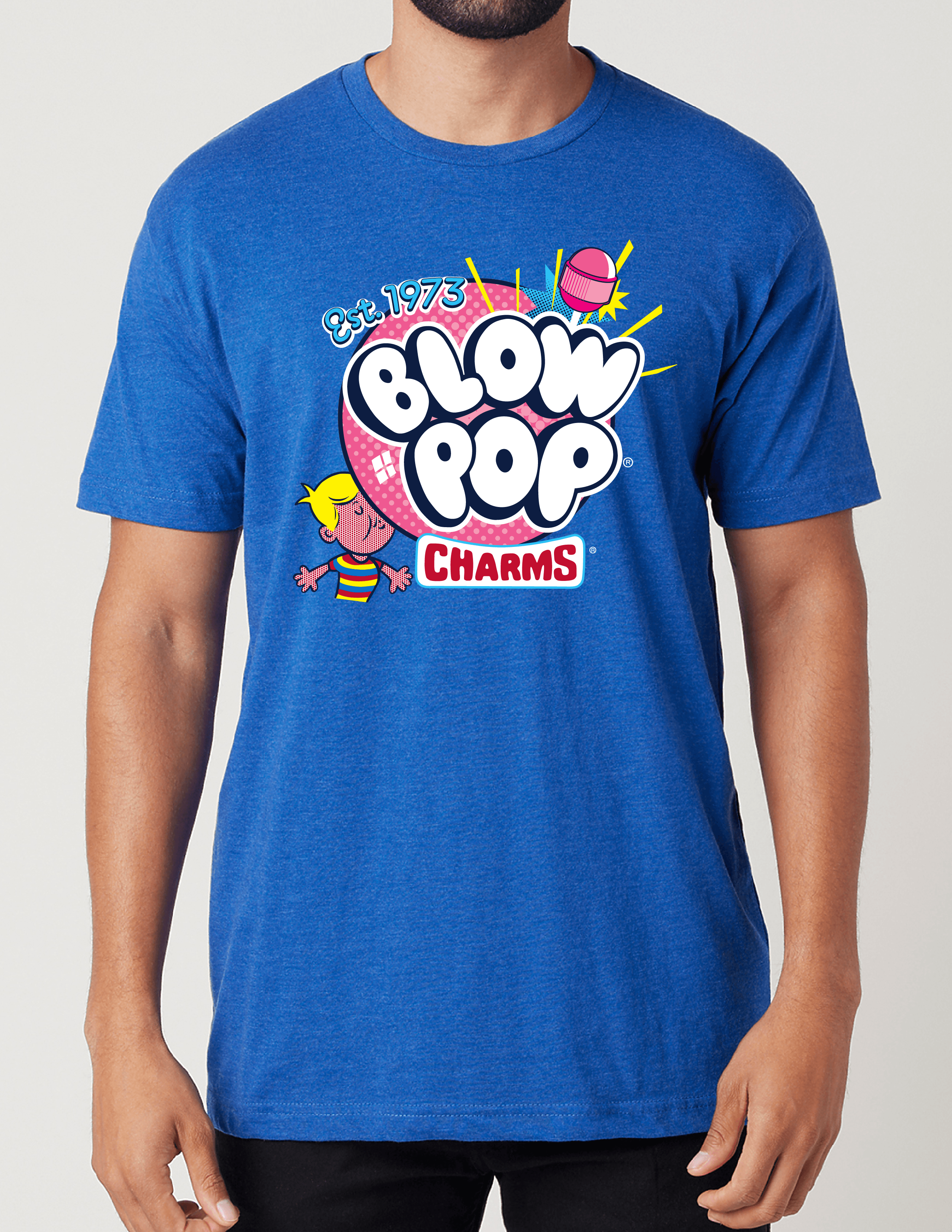 www.sweetvintagetees.com - Wholesale Screen Printed T-Shirt - Unisex - Blow POP® Retro Charms Tee | Pop Art Inspired Vintage Unisex Shirt2