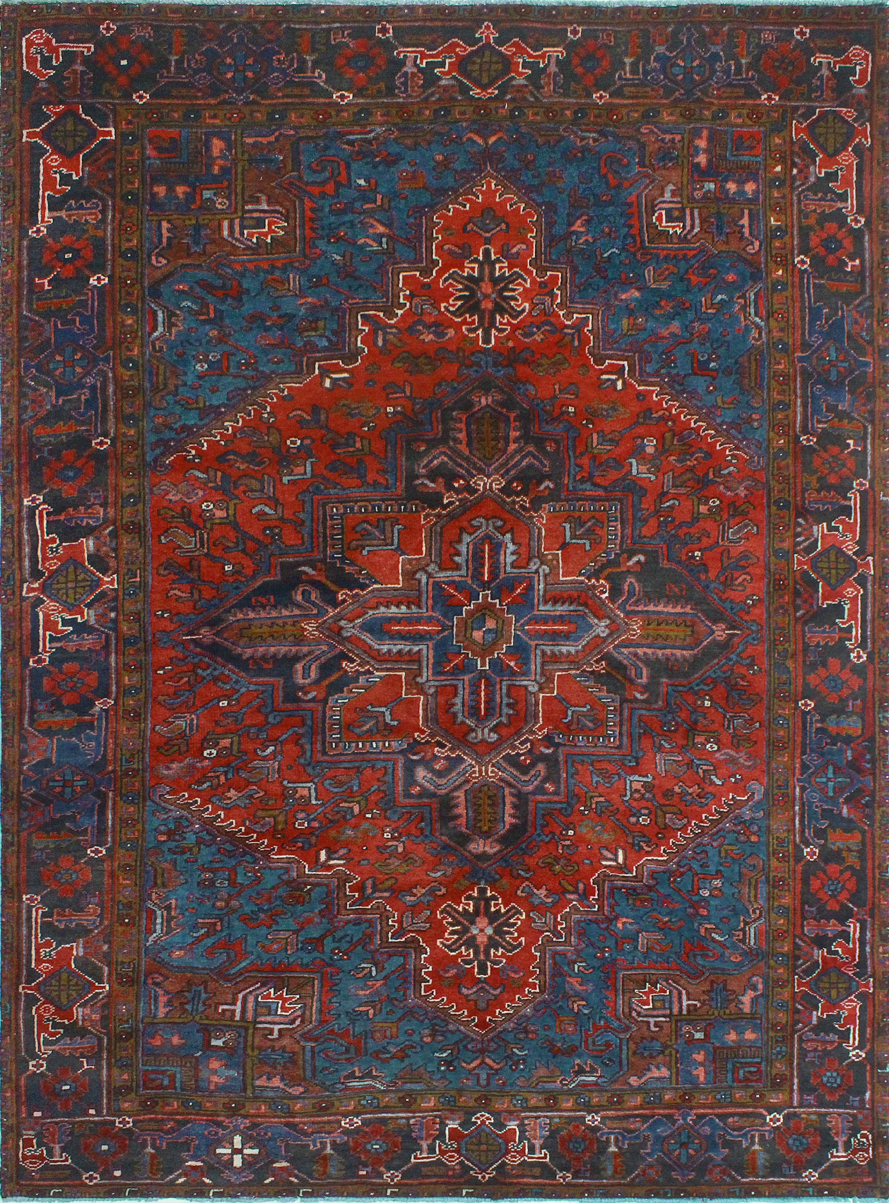 Noori Rug - Vente Tapis - Tapis Firuz Rouge/Charbon VTG Fin, 6'7" x 8'9"0
