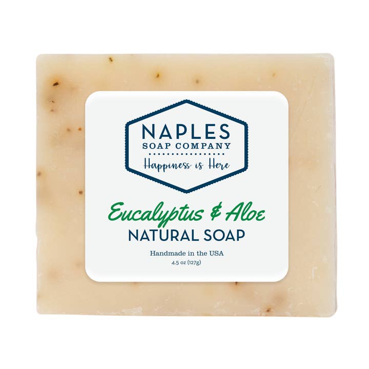 Savon naturel à l'eucalyptus et à l'aloès pour la vente par Naples Soap Company | Clean Beauty, Natural Bath & Body