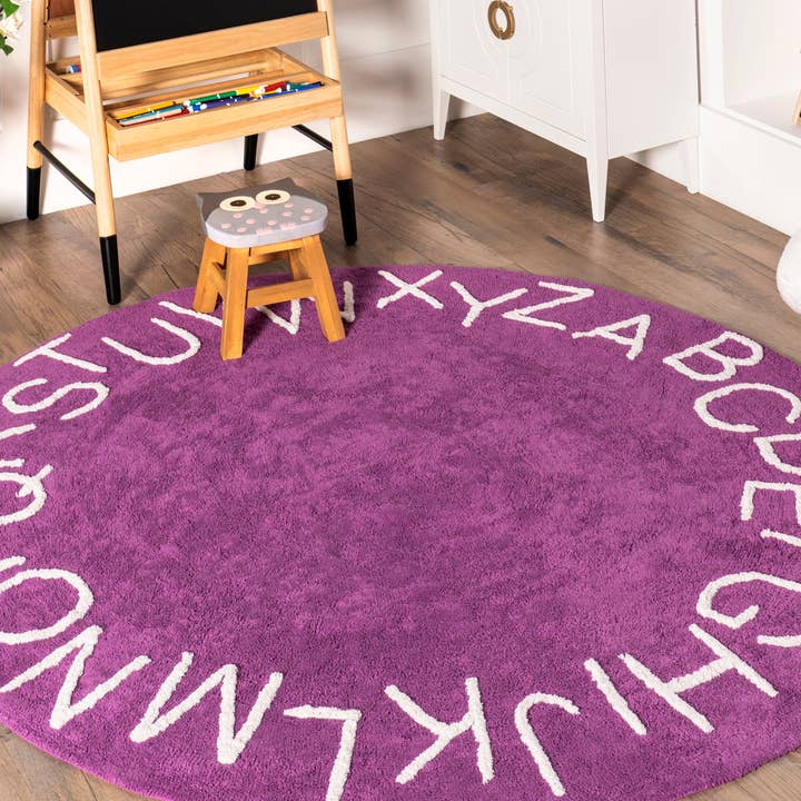 nuLOOM - Wholesale Area Rug - Kids & Baby - Kids Washable Round Alphabet Rug68
