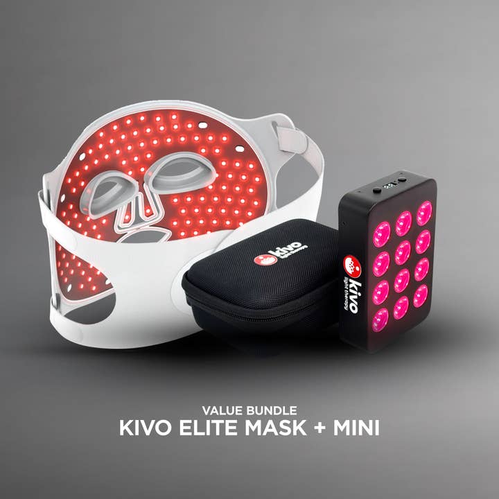 Kivo Elite Mask + Mini Bundle for wholesale by Kivo Red Light Therapy
