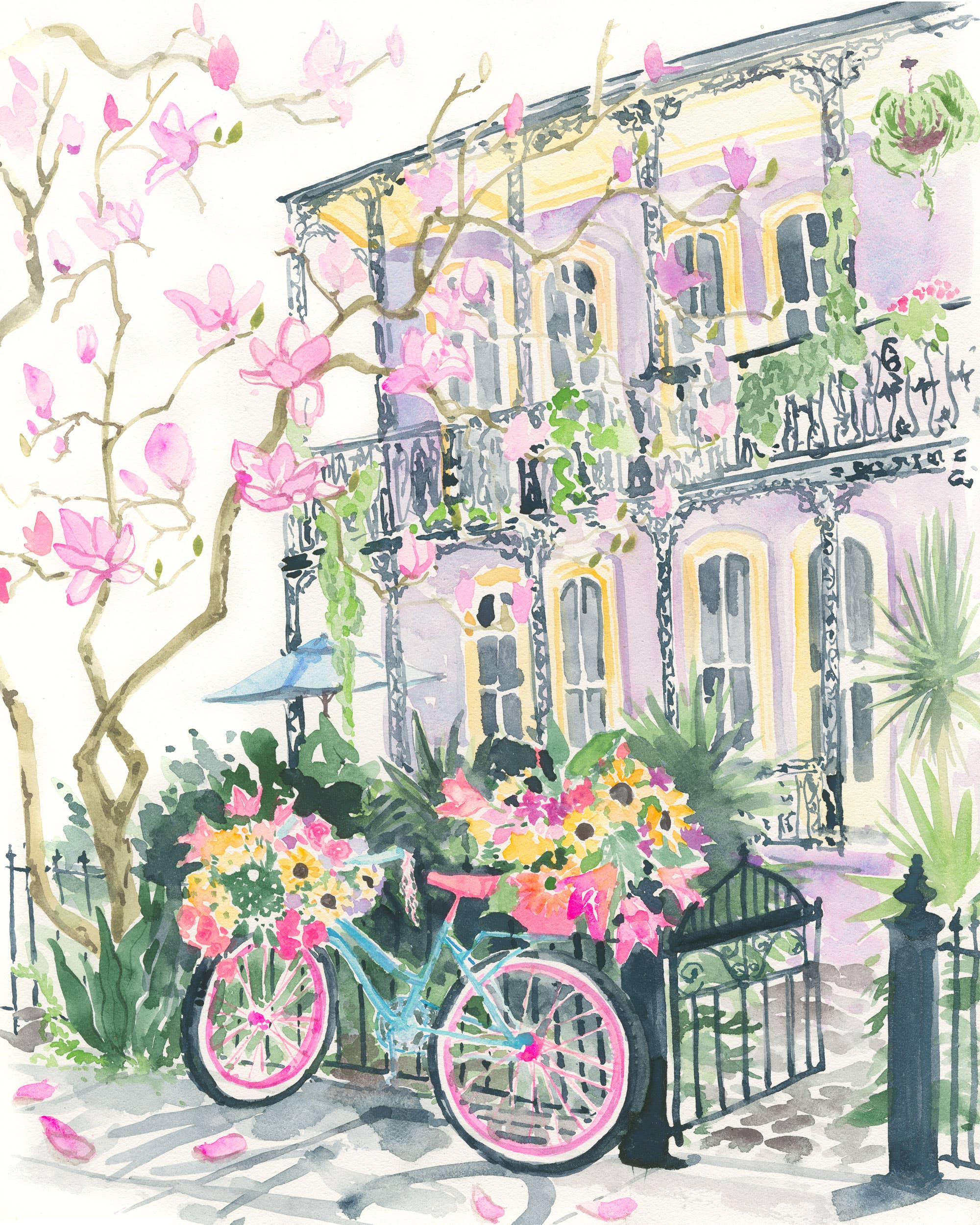 Lyla Clayre Studio - Wholesale Art Print - "Easter Basket" Watercolor Fine Art Print1