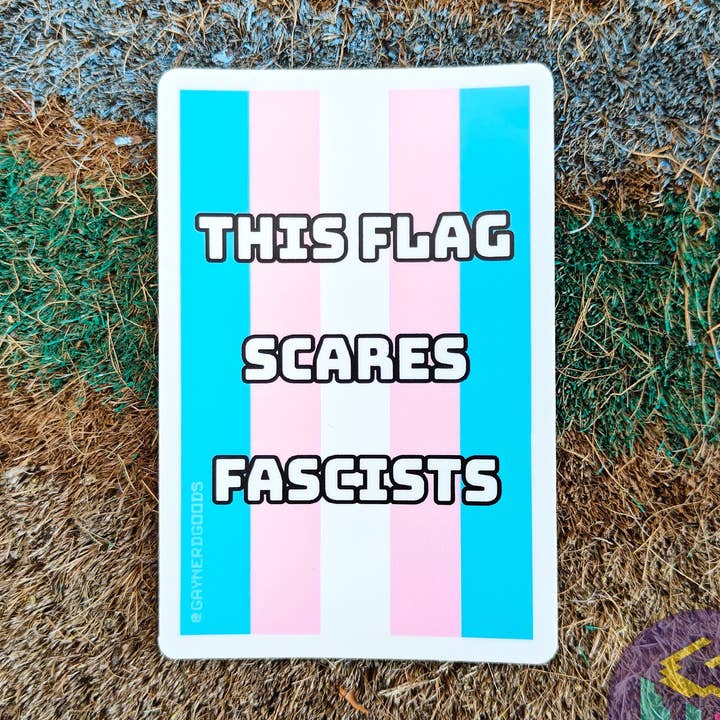 Gay Nerd Goods - Wholesale Sticker - Flag Scares Fascists Sticker0