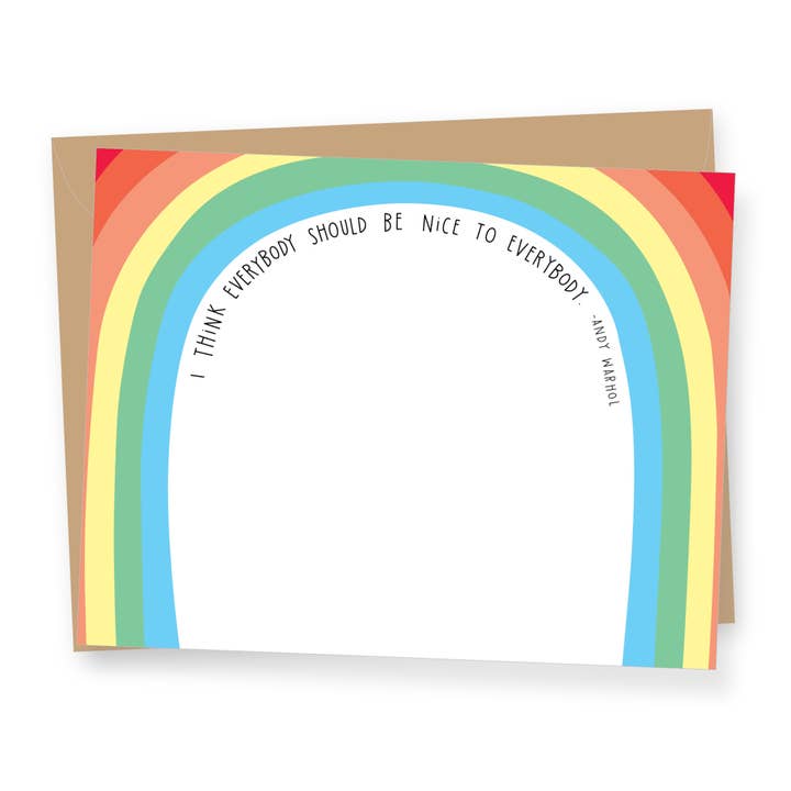 Andy Warhol "Nice" Quote - Flat Correspondence Cards for wholesale by Apartment 2 Cards