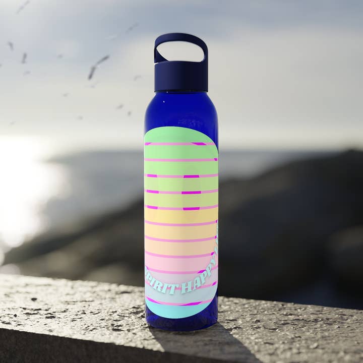 Aesthetic Happy Spirit Happy Life Water Bottle, Aesthetic Pink Bottle, Smile Face, Trendy Tumblr Bottle, Happy Mind Tumbler, BPA Free Bottle for wholesale by Happy Life Stuff