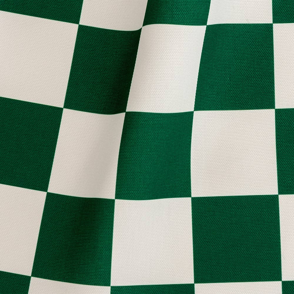 Really Nice Things - Wholesale Fabric - Checkerboard Green Outdoor Fabric x meters1