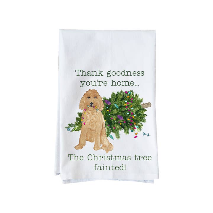 Knollwood Lane - Wholesale Tea Towel - Christmas Tree Fainted