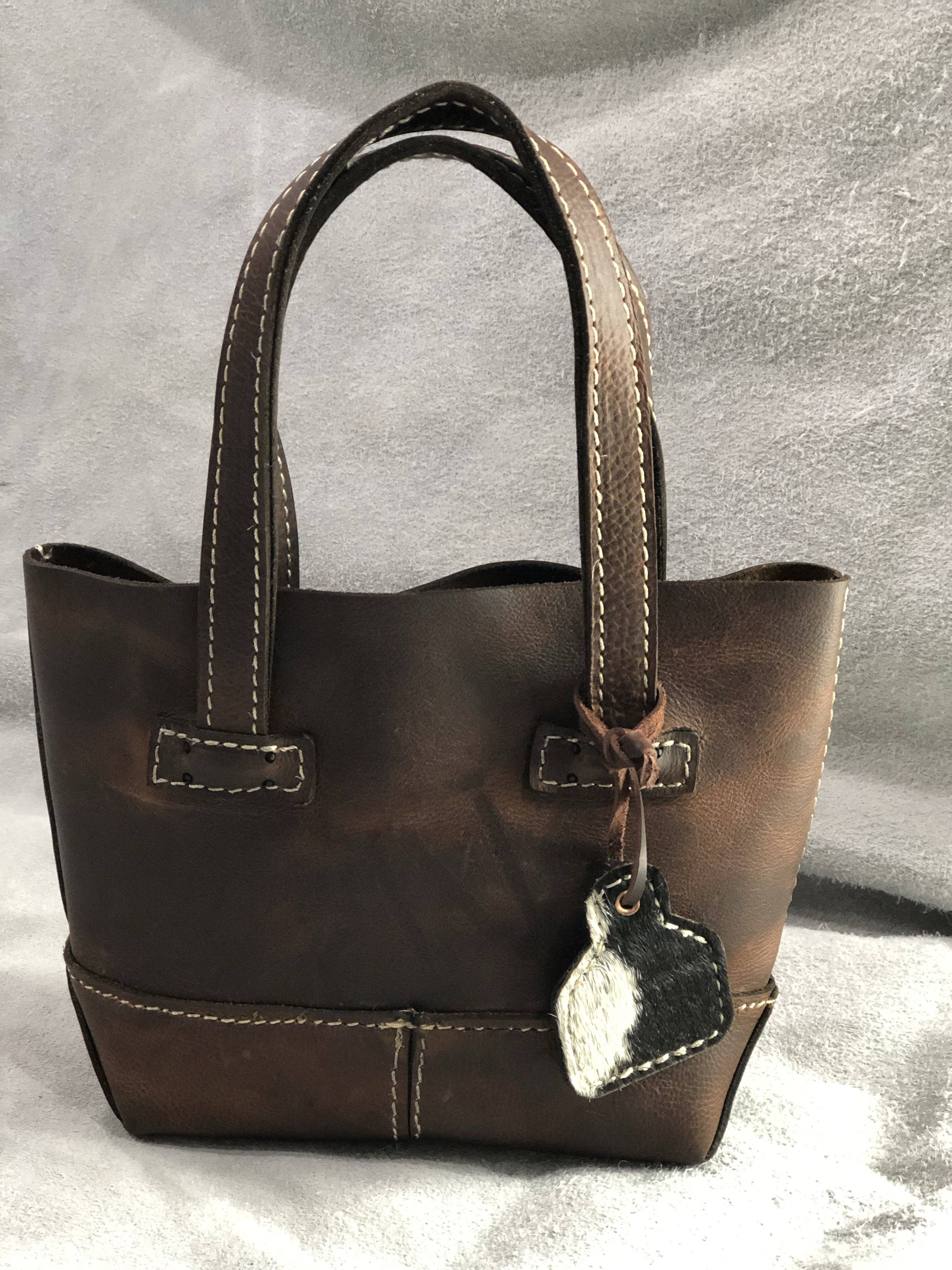 NDesigns Leather - Wholesale Tote Bag - Women's - "Little Mia" Leather Purse - Brown Leather