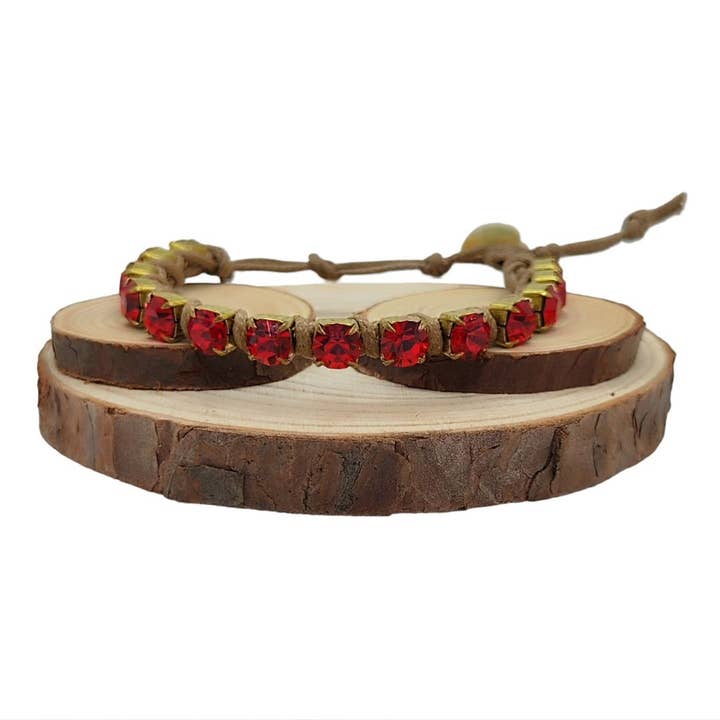 Kristallkedjearmband Stora - Lt Siam för wholesale av QUÉ MÁS JEWELS