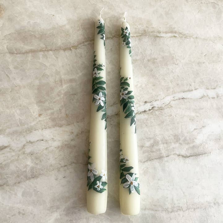 Ashley Myers - Wholesale Tapered Candle/Candlestick - Multi Floral MIX of Hand Painted Tapers3