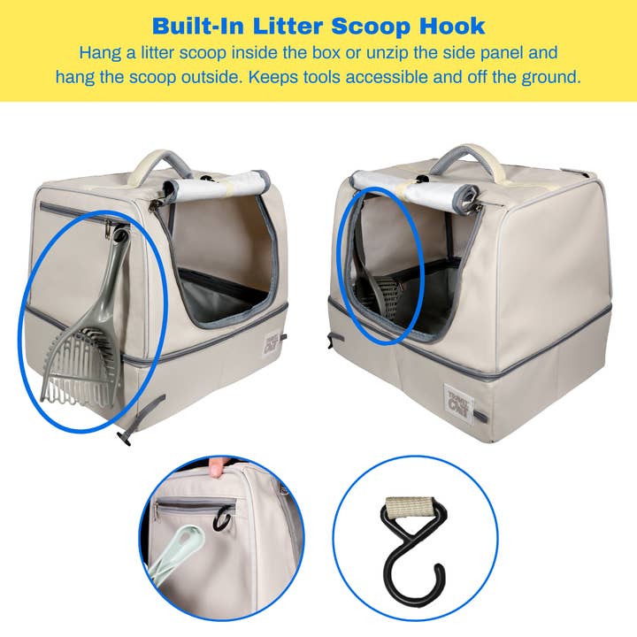 Travel Cat Wholesale - Wholesale Pet Carrier - Cat - "The Porta-Pawty+" Covered Travel Litter Box - Portable Bathroom for Cats5