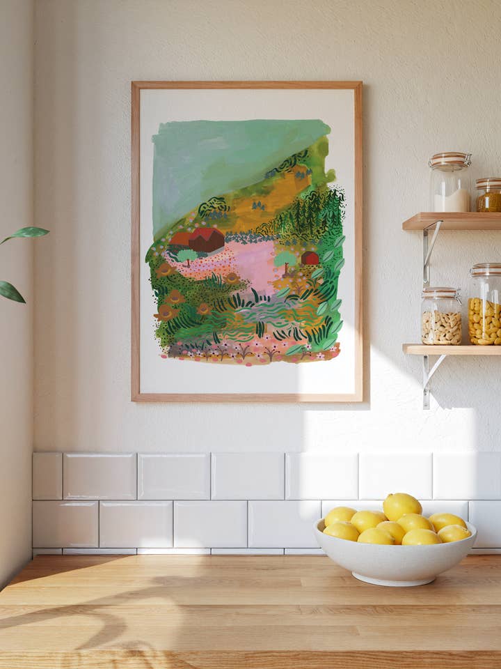 Kabine Drømmelandskab Kunsttryk (Større Størrelser Tilgængelige) for engroshandel hos Persika Design Co.