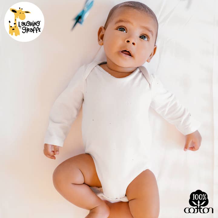 Laughing Giraffe - Wholesale Bodysuit (non-footed) – Baby - Infant Baby Blank Long Sleeve Cotton Bodysuit 6-PACK2