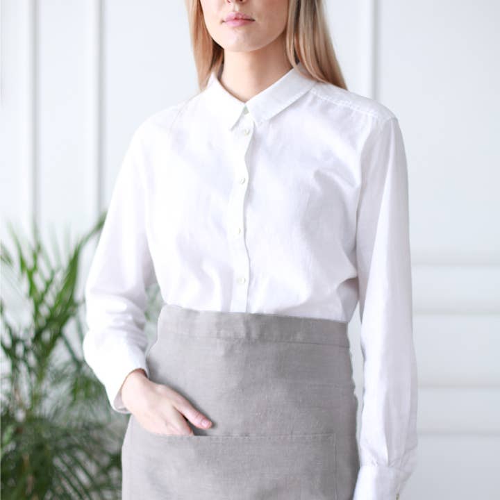 Linen Way Inc. - Wholesale Apron - Garcon Linen Apron - Available in 5 Colors3
