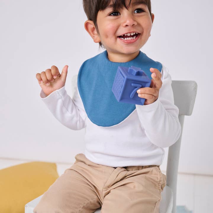 Bibbilyboo – wholesale Bib – Baby – Blue Bundle of 3 Waterproof Dribble Bibs