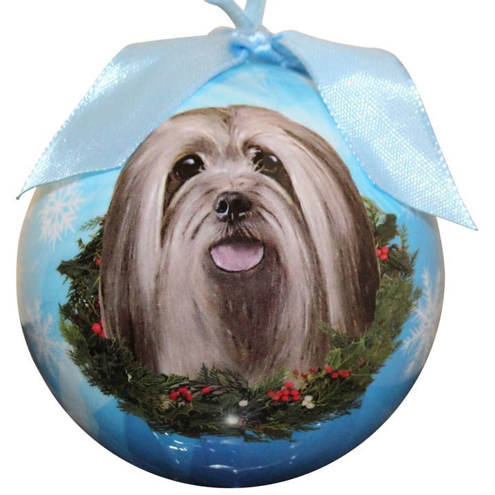 Lhasa Apso Christmas Ball Ornament for wholesale by Official Store