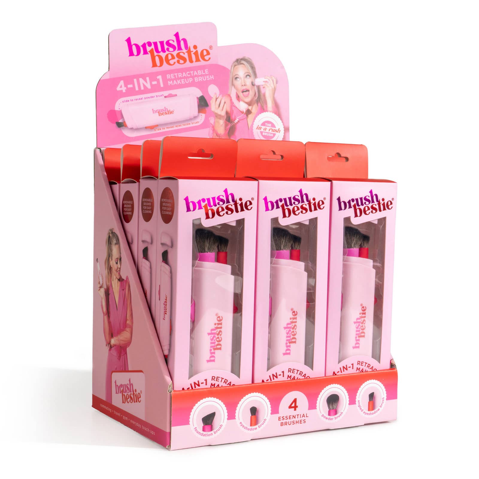 DM Merchandising - Wholesale Make-upkwastenset - Brush Bestie 4-in-1 intrekbare make-upborstel2