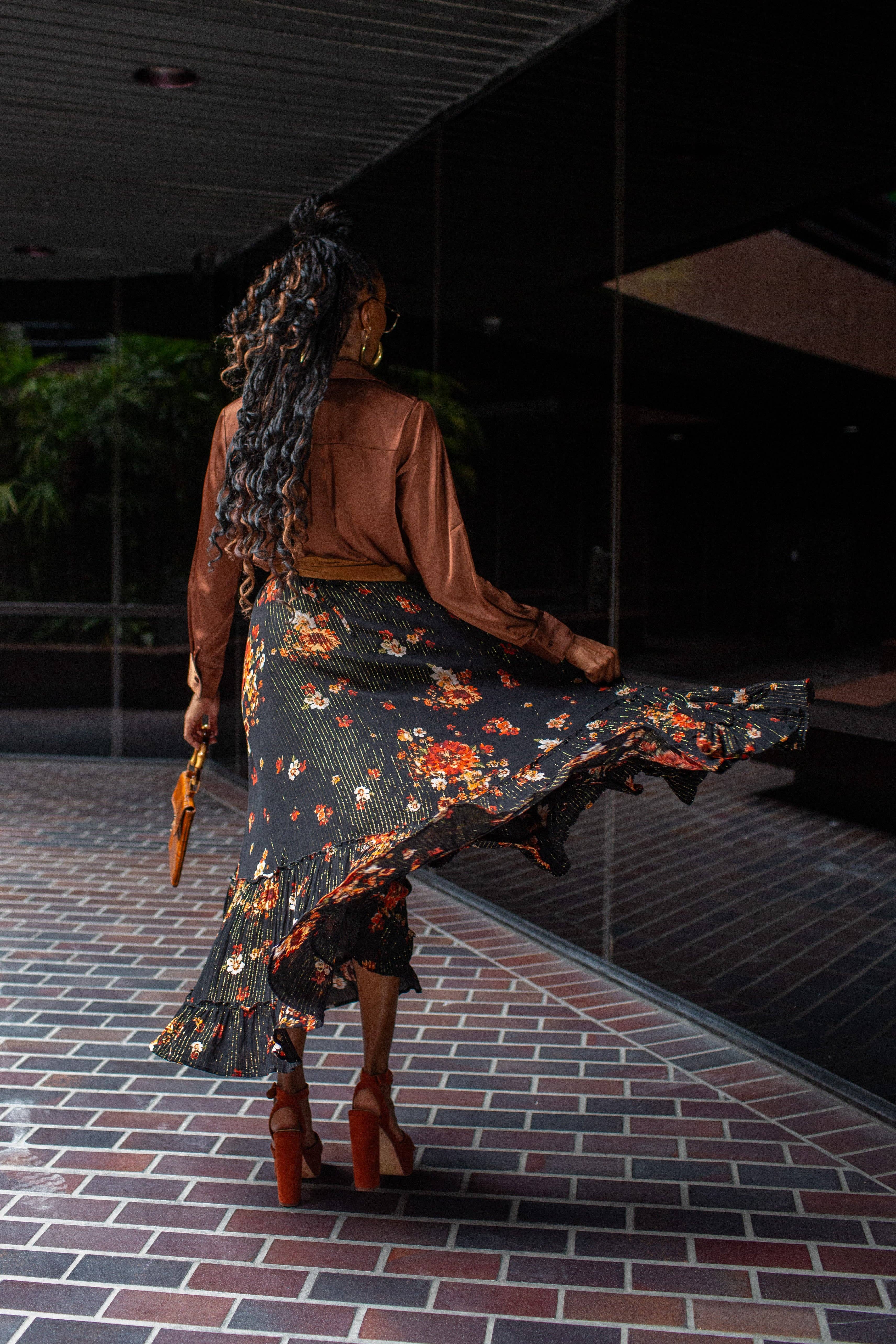 Jennafer Grace – wholesale Skirt – Women’s – Lynx Flora Maxi Skirt3