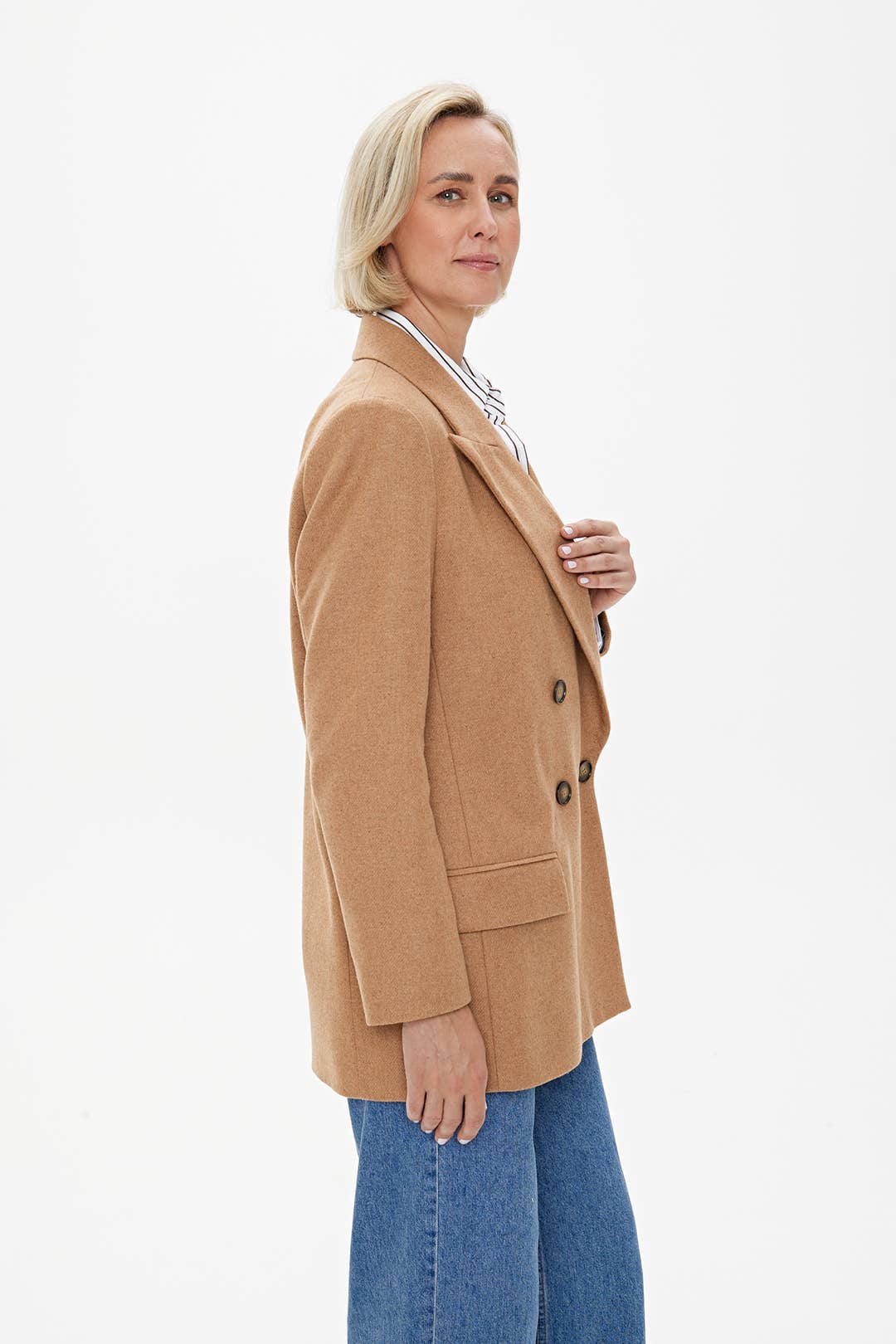 CAPSULE by Agnė Gilytė - Wholesale Blazer - Women's - Blazer 'MILAN' | premium wool mix in caramel7