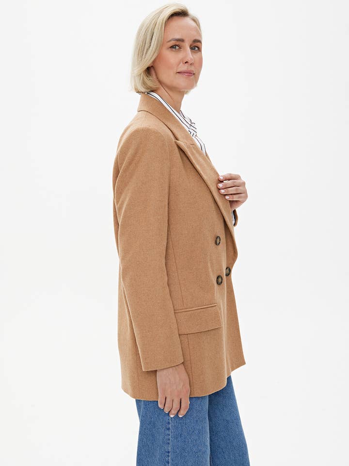 CAPSULE by AgnÄ— GilytÄ— - Wholesale Blazer - Women's - Blazer 'MILAN' | premium wool mix in caramel7