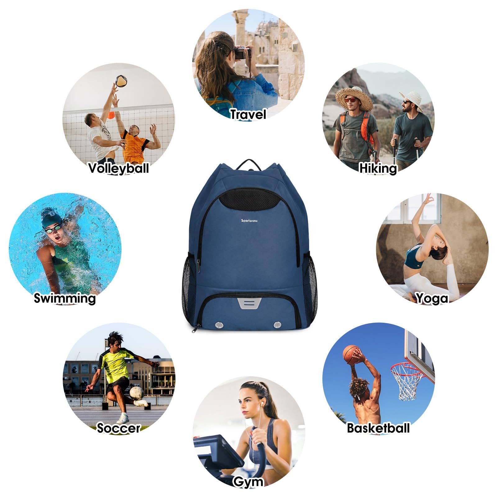 wandf - Wholesale Backpack - Unisex - Drawstring Backpack Soccer Basketball Backpack Gym Bag35