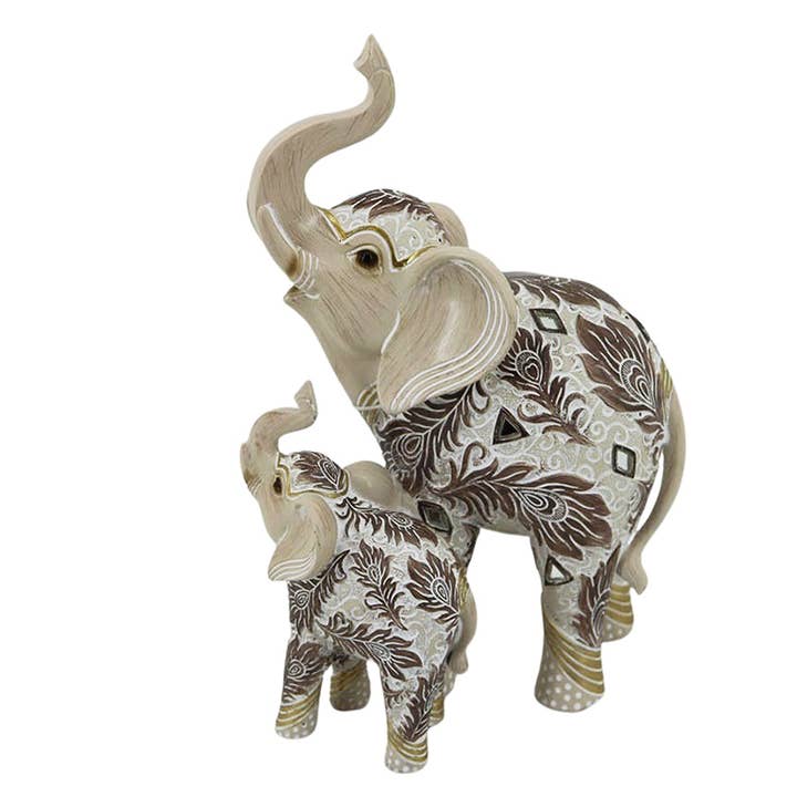 DG3411 - Elephant with Raised Trunk and Its Baby for wholesale by Socadis