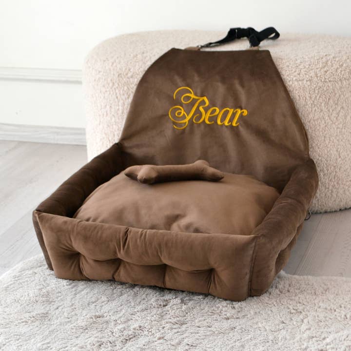 Cama para perros, asiento de coche para mascotas, bolsa de viaje marrón para perros, muebles para mascotas para venta al por mayor de Magicalworld