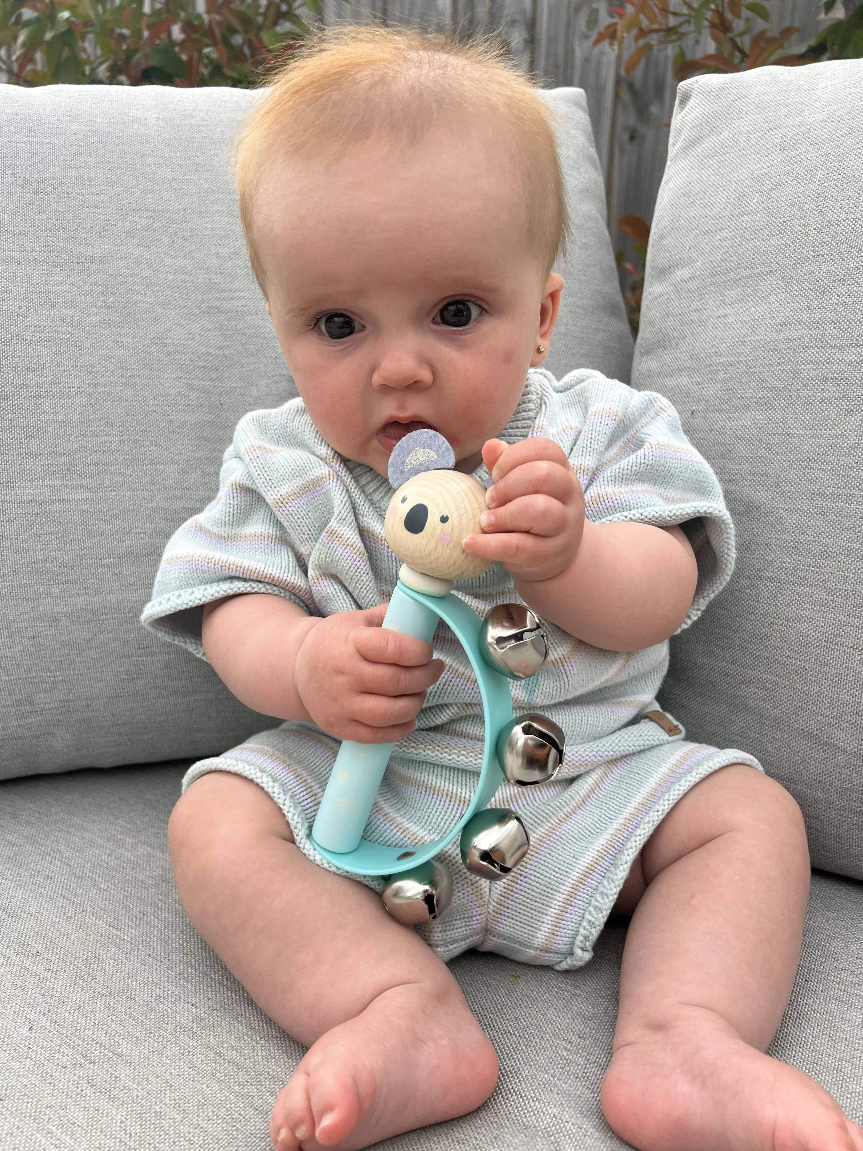 ToysLink – wholesale Wood toy – Child – Wooden Koala & Bunny Hand Bell4