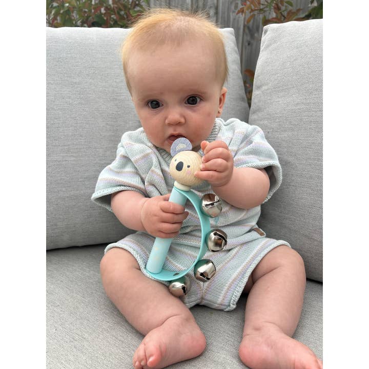 ToysLink – wholesale Wood toy – Child – Wooden Koala & Bunny Hand Bell4