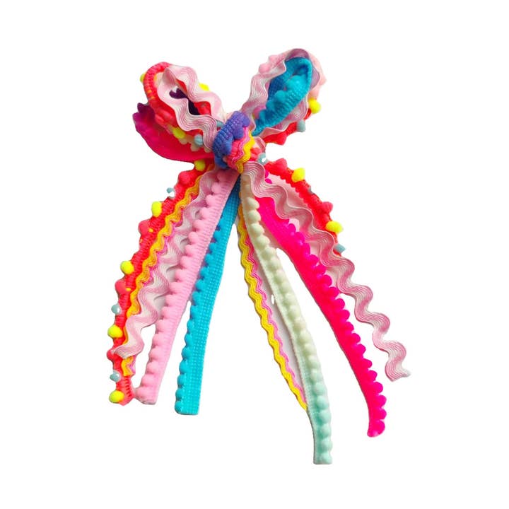 Cotton Candy Textured Hair Bow for wholesale by The Heady Chic