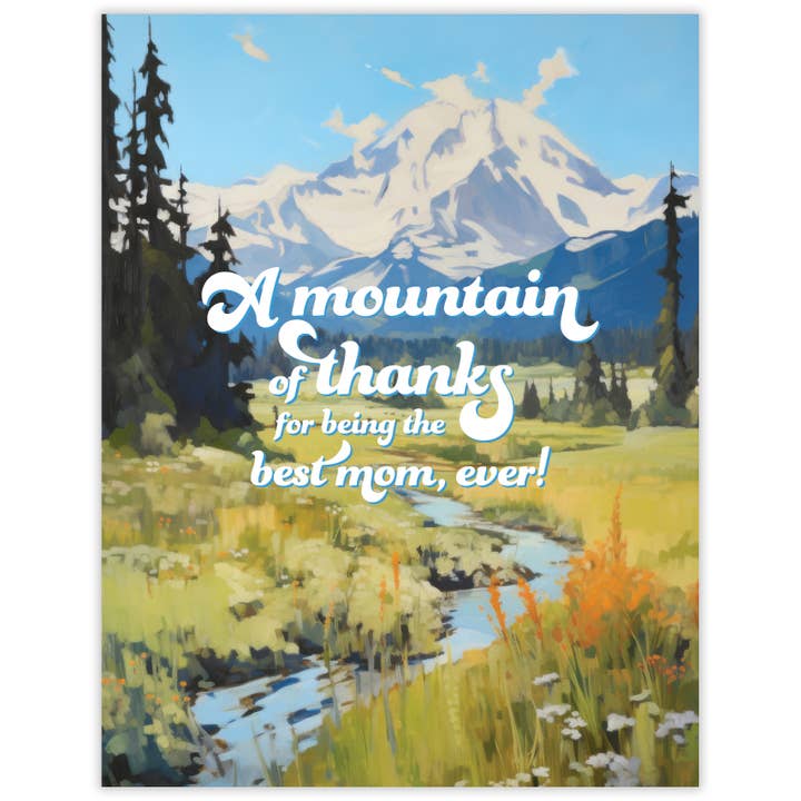 Mountain Mom Card for wholesale by Waterknot