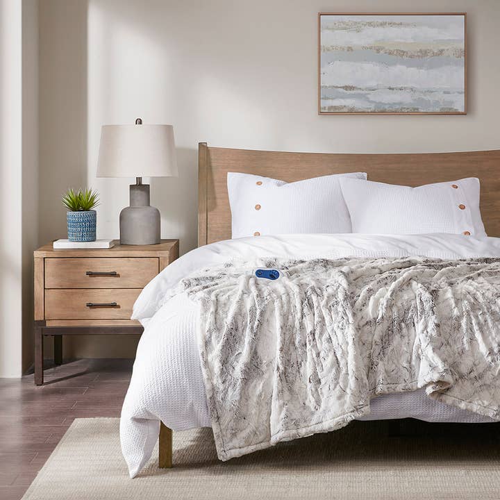 Heated Throw Blanket, Electric Blanket, Soft Fluffy Blanket for wholesale by Olliix