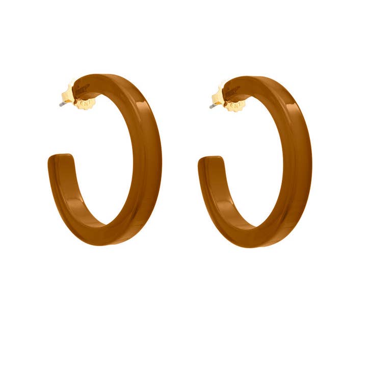 ZENZII Jewelry – Großhandel Hoops – Mittelgroßer offener Creolring aus Kunstharz21