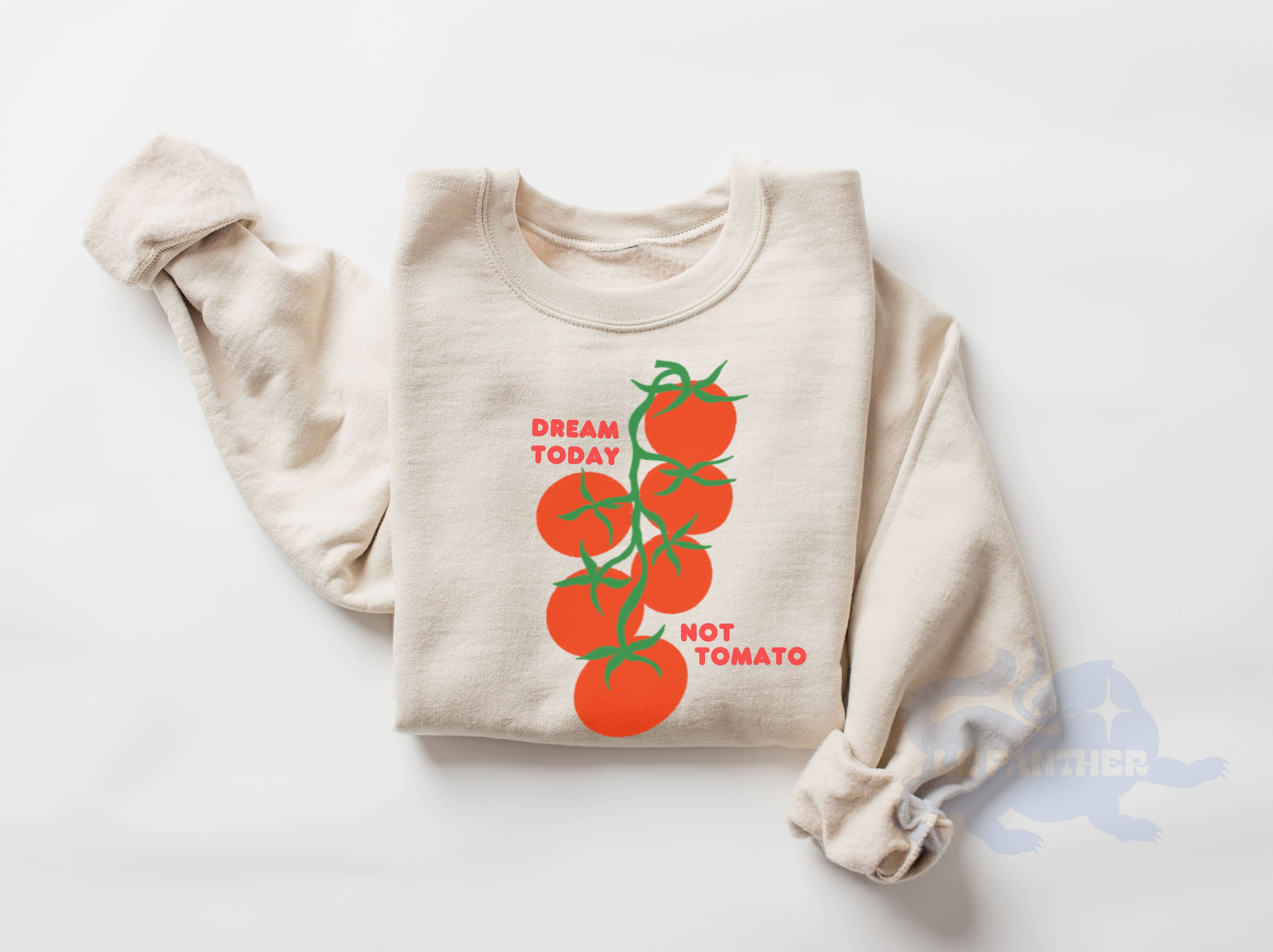 Le Panther - Vendita all'ingrosso Felpa stampata - Donna - Felpa con Vite di Pomodoro del Giardino Botanico Fantasioso