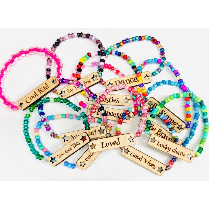 Sadie’s Moon – wholesale Pärlarmband – Barn – Stärka pärlstav trä ID armband dansare1