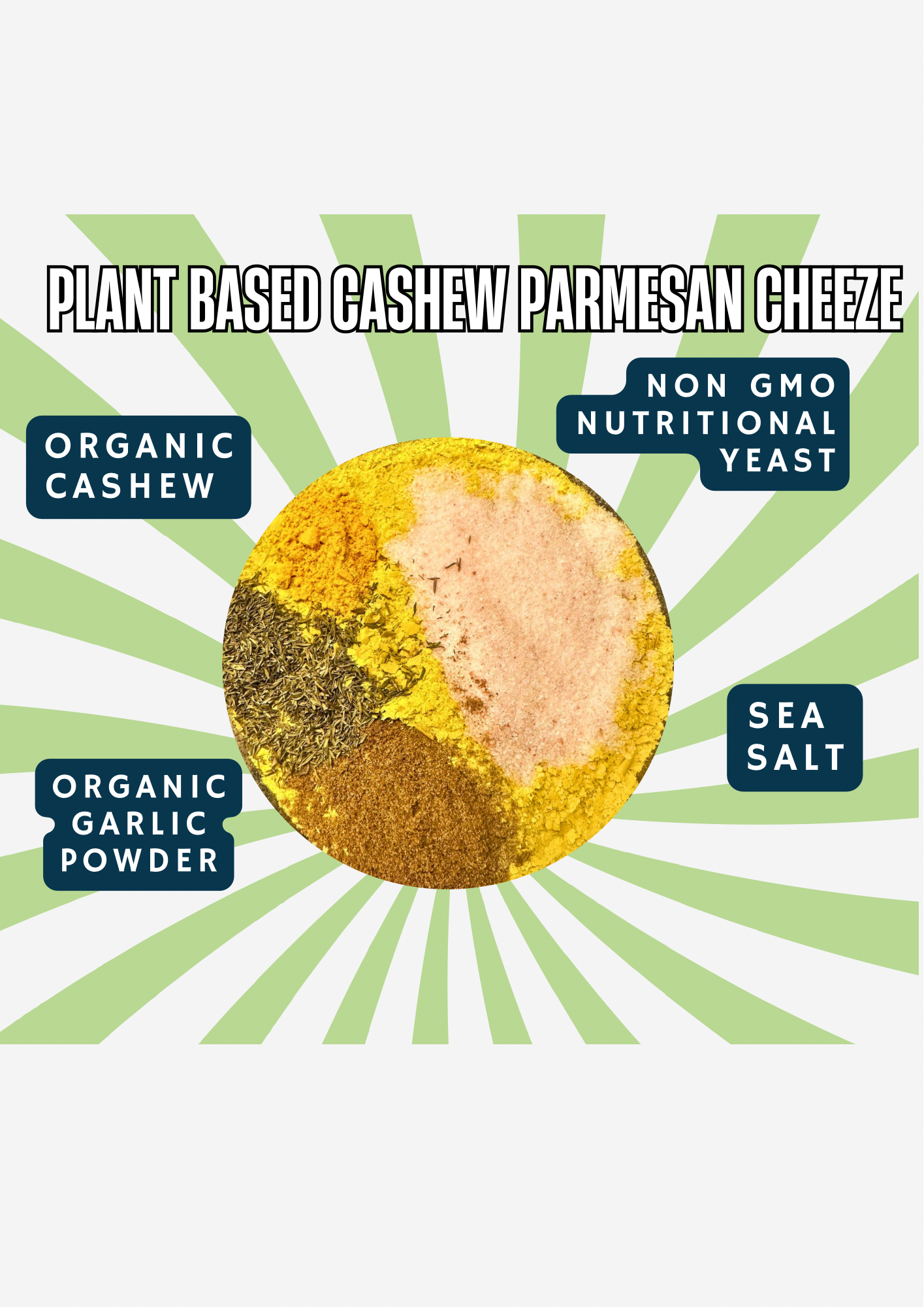 Eat Vegan Art - Wholesale Dried Spice Mix - Vegan Cashew Garlic Parmesan Cheeze2