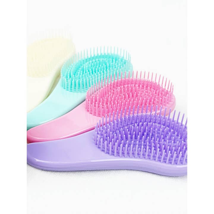 MIX COLOR Glide on Easy Grip Soft Solid Tone Hair Brush for wholesale on Faire