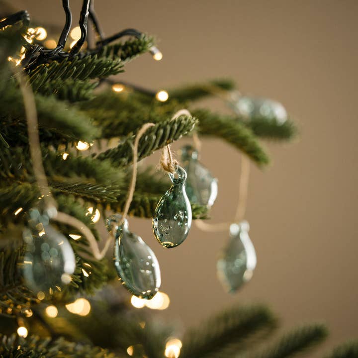 Veridian getupftes Tautropfen-Glasgirlande für den Großhandel von Bollywood Christmas