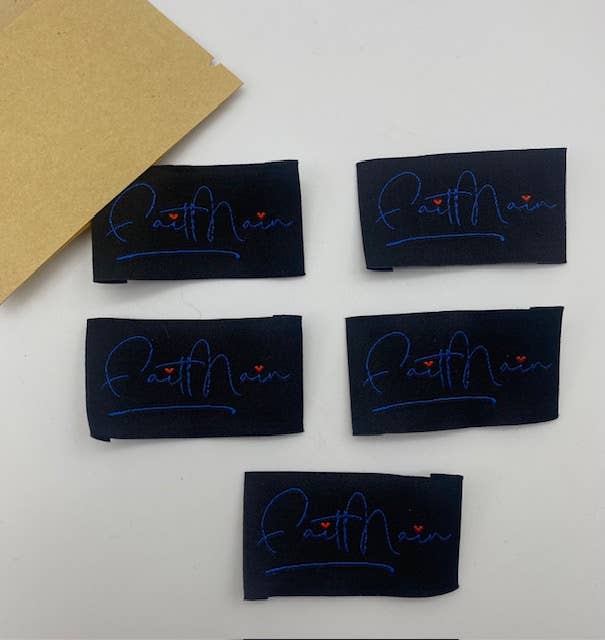 L’Étiquette Home Couture - Wholesale Craft Sewing Kit - Woven label to sew "Handmade" Black and Navy1