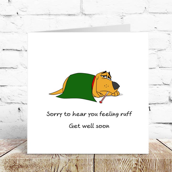 Swizzoo Cards - Vendita all'ingrosso Biglietti di auguri di pronta guarigione - Biglietto Get Well Soon, Feel Better Soon, Speedy Recovery, Sick as a Dog, Crook, Maledetto, Divertente, Umoristico, Divertente, Divertente, Divertente, Divertente, Divertente, Labrador Card1