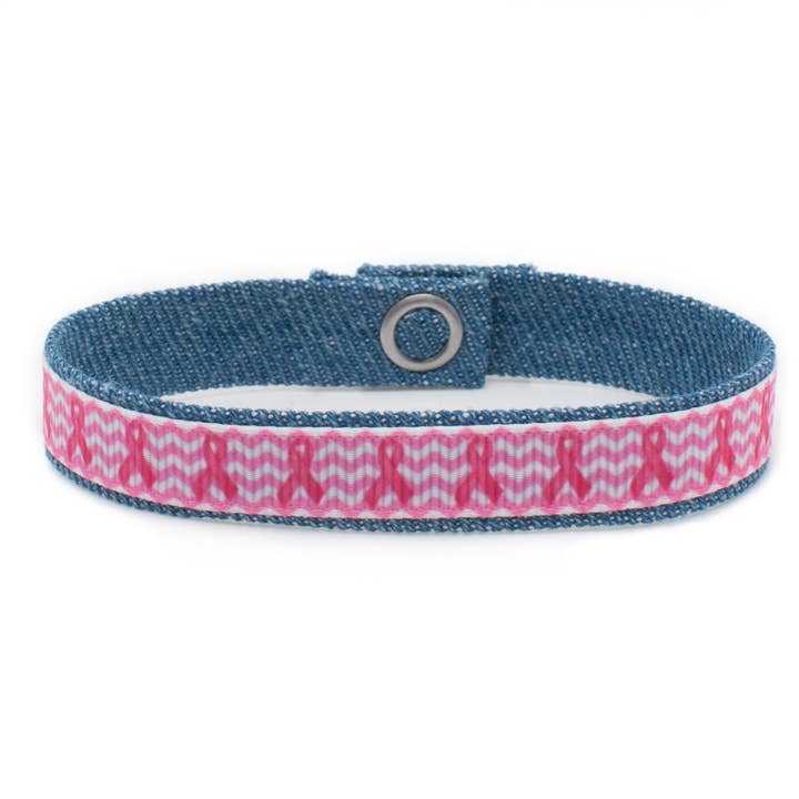 bandana love – wholesale Woven/braided bracelet – Breast Cancer Awareness Band
