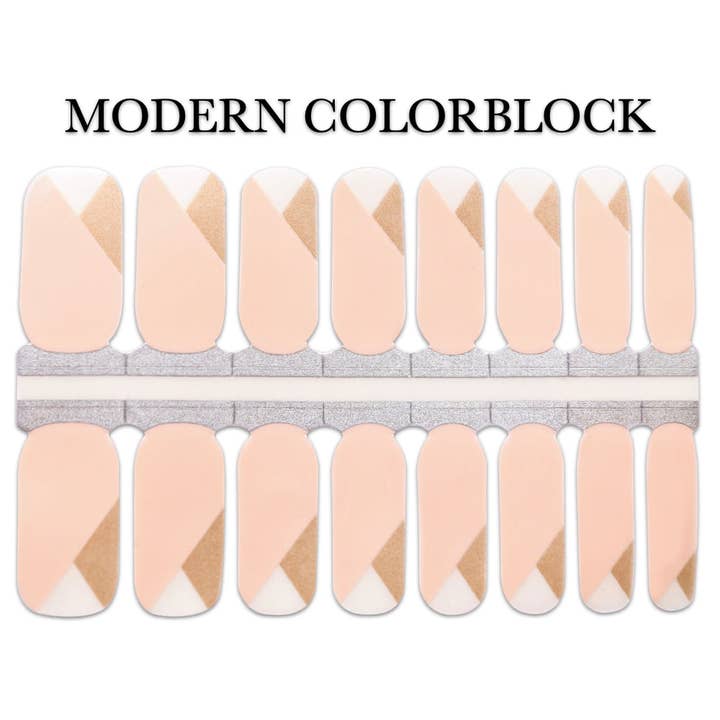 Nail Wrap - Modern Colorblock for wholesale by Salted Avenue