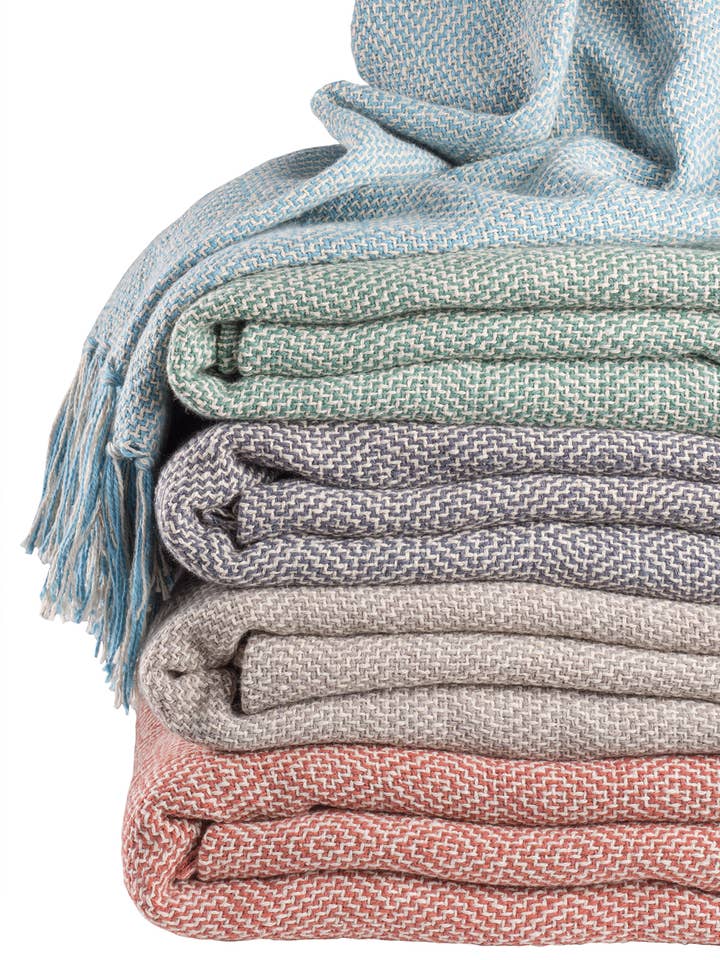 Manta geométrica tejida a mano Souk para venta al por mayor de Namaste