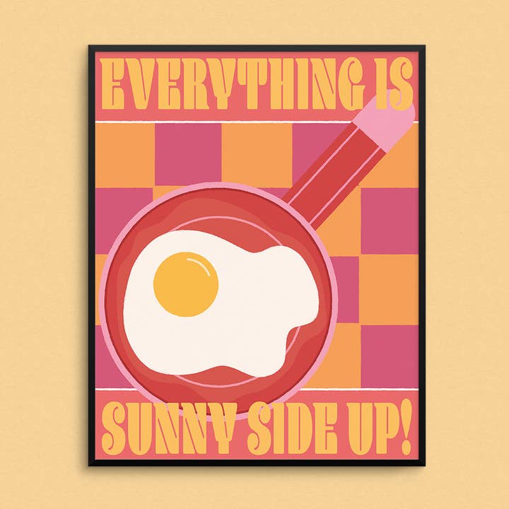 Sunny Side Up Art Print for wholesale by Mad Love Creative Co.